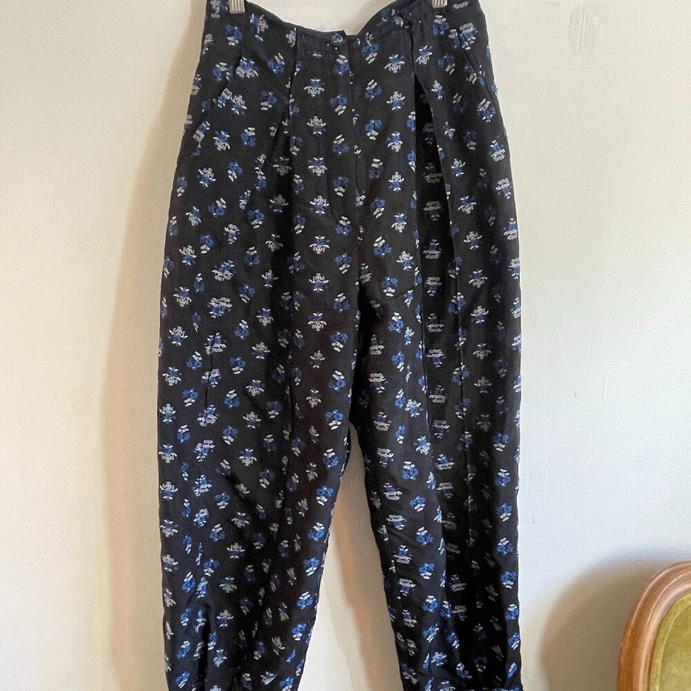 CARON CALLAHAN SILKY BALLOON TROUSERS WITH BUTTON ANKLES